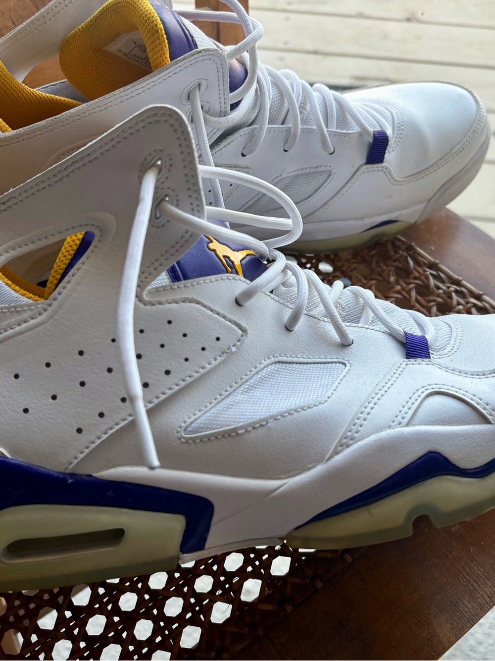 Men's size 12 Nike Air Jordan's Flight Club '91 Lakers.